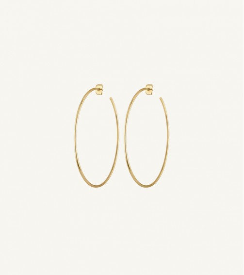 Trendy Golden Round Earring