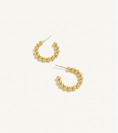 Solid Gold Medium Hoop Earrings